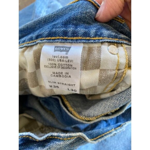 Levi's 514 Slim Straight Jeans 36x30 - Picture 5 of 11